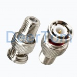 F Female to BNC Male Adapter Connector adaptor